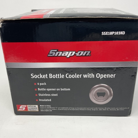 Snap-on Tools Socket Bottle Cooler Koozie With Opener Set - Picture 8 of 10